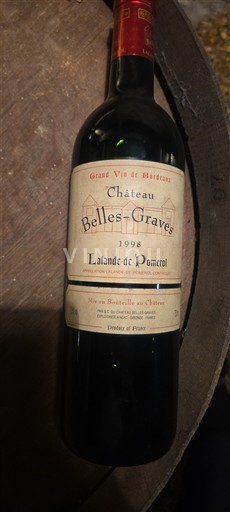 Bordeaux Lalande-de-Pomerol Château Belles-Graves 1998