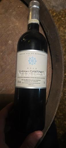 Burdeos Blaye-Côtes de Burdeos Château Cantinot 2002