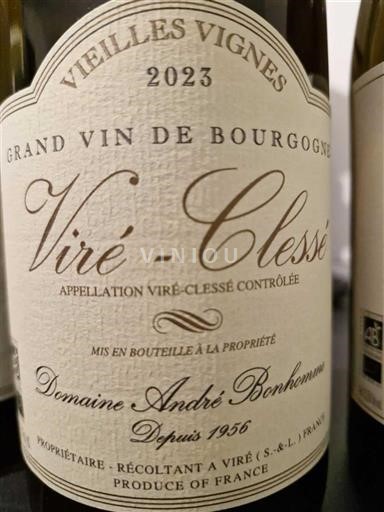 Burgundija Viré-clessé Domaine André Bonhomme Vieilles Vignes 2023