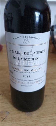 Bordeaux Moulis-en-Médoc Domaine Lagorce de la Mouline 2015