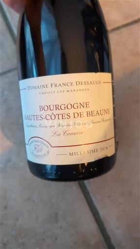 Burgundi Beaunen Ylämaat Domaine France Dessauge La Combe 2018