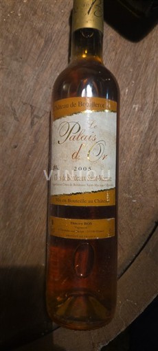 Burdeos Côtes de Bordeaux-Saint-Macaire Château Bouillerot Le Palais d'Or 2005