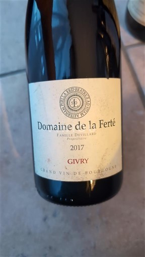 Bourgogne Givry Domaine La Ferté 2017