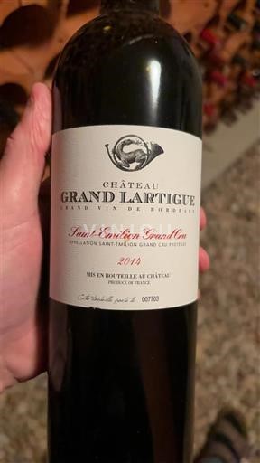 Bordeaux Saint-Émilion Grand Cru Grand Cru Château Grand Lartigue 2014