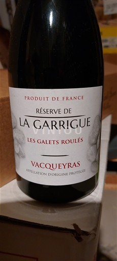 Рона долина Vacqueyras Réserve de la Garrigue Les Galets Roulés Non Millésimé