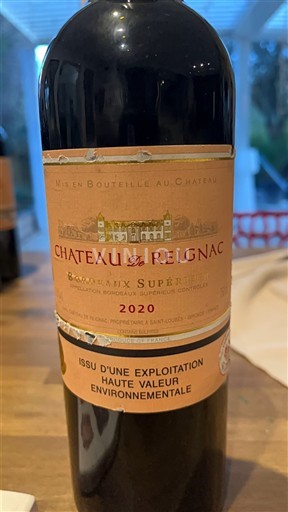 Bordéus Bordeaux Superior Château Reignac 2020