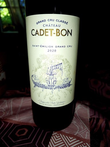 Bordeaux Saint-Émilion Grand Cru Grand Cru Château Cadet-Bon 2020