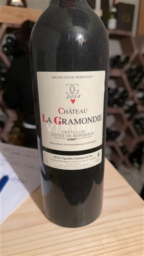 Bordeaux Castillon Côtes de Bordeaux Château La Gramondie 2014