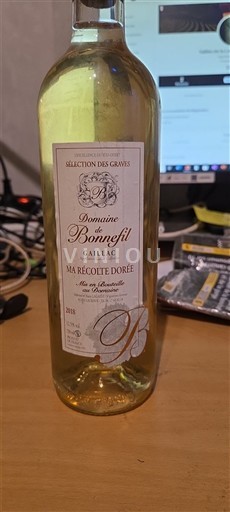 Sudoeste Gaillac Domaine Bonnefil Ma Récolte Dorée 2018