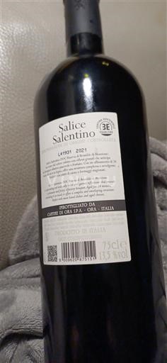 Apulija Salice Salentino Conte di Ora 2021