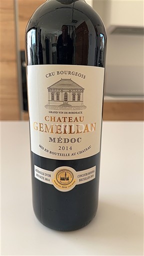 Bordeaux Médoc Chateau Gemeillan 2014