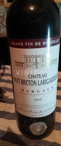 Bordeaux Margaux Château Haut Breton Larigaudière 2010