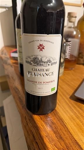 Bordeaux Lalande-de-Pomerol Château Plaisance 2017