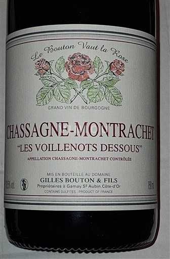 Borgogna Chassagne-Montrachet Gilles Bouton & Fils Les Voillenots Dessous 2023