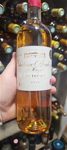 Bordeaux Sauternes Château Andoyse du Hayot 2015