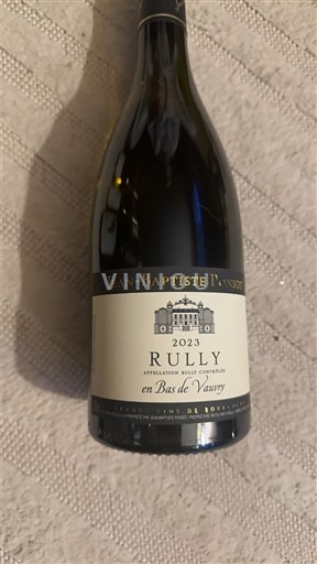 Burgundsko Rully Jean-Baptiste Ponsot en Bas de Vauvry 2023