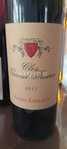 Bordeaux Saint-Émilion Clos Grand Faurie 2012