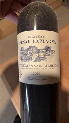 Bordeaux Puisseguin-saint-émilion Château Penau Laplagne 2013