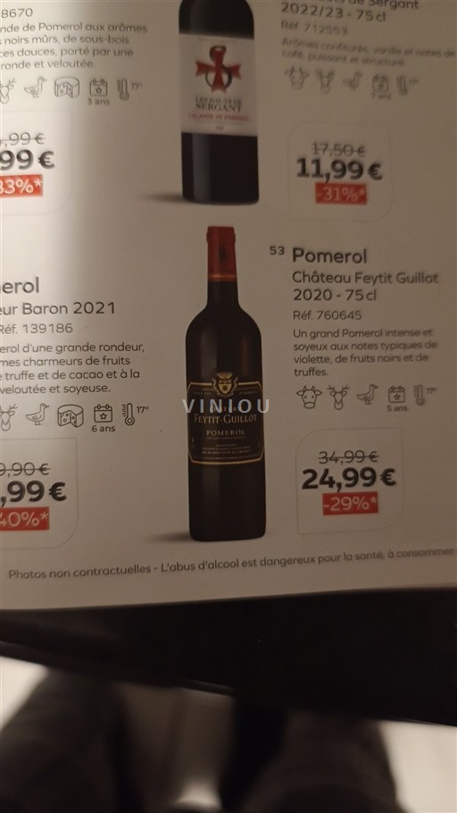 Bordeaux Pomerol Château Feytit-Guillot 2020