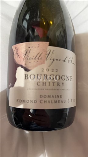 Borgoña Bourgogne Chitry Domaine Edmond Chalmeau & Fils Vieille Vigne de Chitry 2022