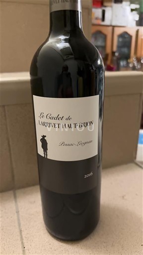 Bordeaux Pessac-Léognan Château Larrivet Haut-Brion Le Cadet de Larrivet Haut-Brion 2016