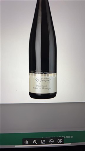 Alzacija Pinot noir Domaine Hubert Meyer Pinot Noir Élevé en Barrique Neleten.