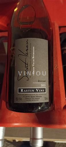 Burgund Saint-Véran Rastin Vins Refort 2021