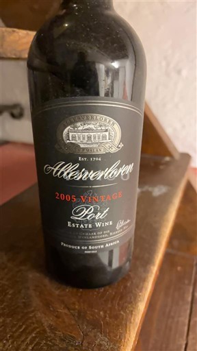 Obalna regija Swartland Allesverloren Vintage Port 2005