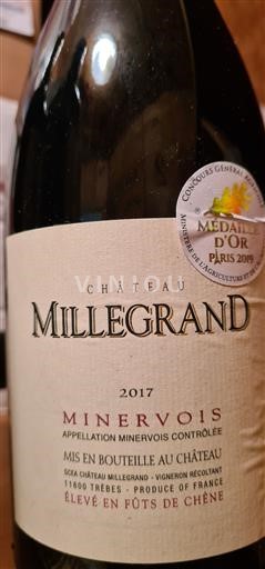 Linguadoca Minervois Château Millegrand 2017