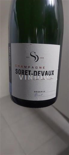 Champaña Champán Soret-Devaux Réserve Sin añada