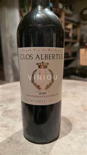Bordeaux Saint-Georges-Saint-Émilion Clos Albertus 2020