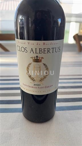 Bordeaux Saint-Georges-Saint-Émilion Clos Albertus 2020
