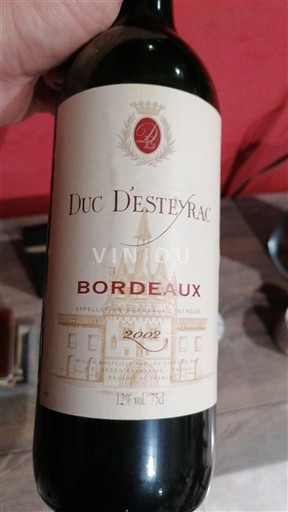 Burdeos Bordeaux Duc d'Esteyrac 2002