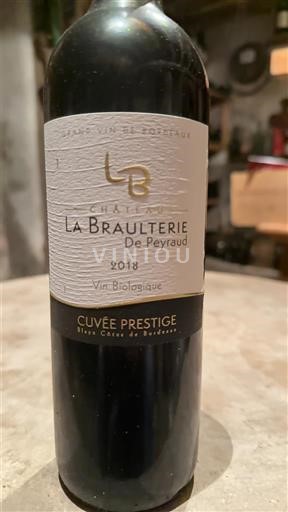 Burdeos Blaye-Côtes de Burdeos Château La Braulterie de Peyraud Prestige 2018