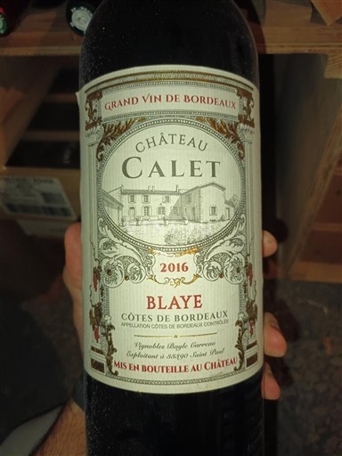 Bordeaux Blaye-Côtes-de-Bordeaux Château Calet 2016