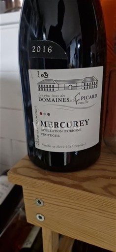 Burgundsko Mercurey Domaine Domaines Famille Picard 2016