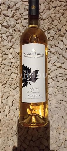 Sud-Ouest Gaillac Domaine Barreau Caprice d'Automne 2024