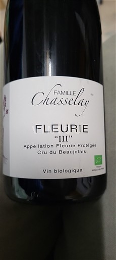 Beaujolais Fleurie Famille Chasselay "III" 2022