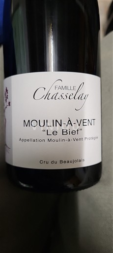 Beaujolais Moulin-à-vent Famille Chasselay Le Bief 2021
