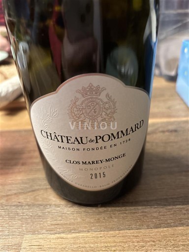 Burgundy Pommard Grand Cru Château Pommard Clos Marey-Monge Monopole 2015