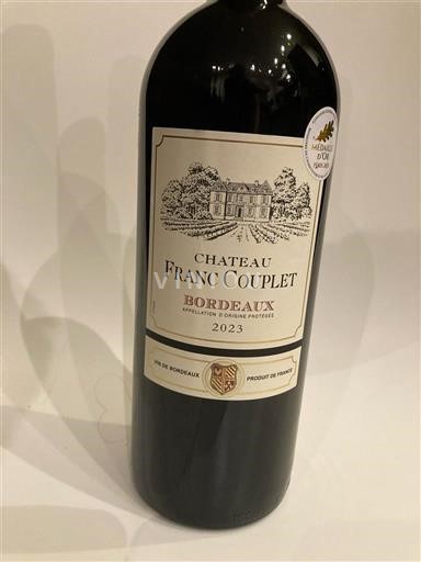 Bordeaux Château Franc Couplet Médaille d’or 2023