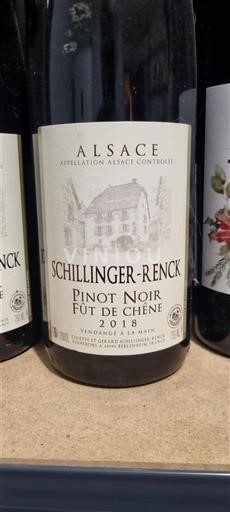 Alsace Pinot noir Schillinger-Renck Fût de Chêne 2018