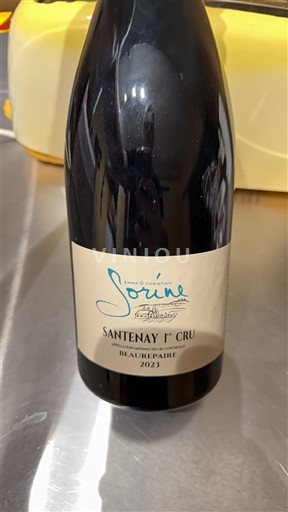 Wijnen Rouge sec Beaurepaire Emma & Christian Sorine 2023 Frankrijk Bourgondië Santenay AOC Premier Cru