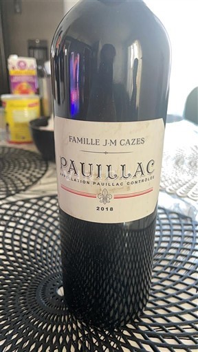 Bordeaux Pauillac Famille J.M Cazes 2018