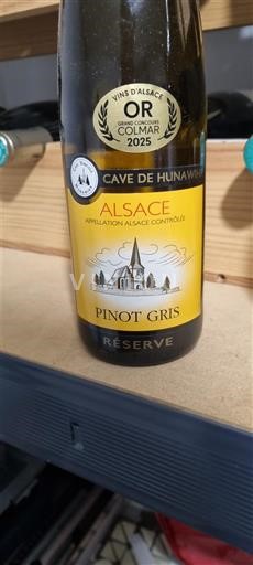 Alsace Pinot xám Cave de Hunawihr Réserve 2024