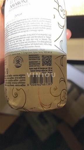 Véneto Amarone della Valpolicella Le Marogne 2019