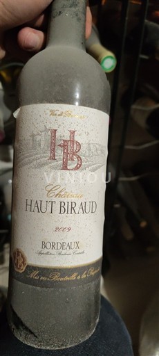Burdeos Bordeaux Château Haut Biraud 2009