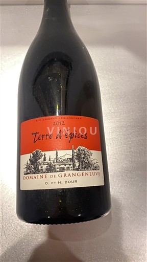 Rhône Valley Grignan-les-Adhémar Domaine Grangeneuve Terre d'épices 2012