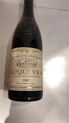 Rhônedalen Vacqueyras Domaine La Colline St Jean 1992