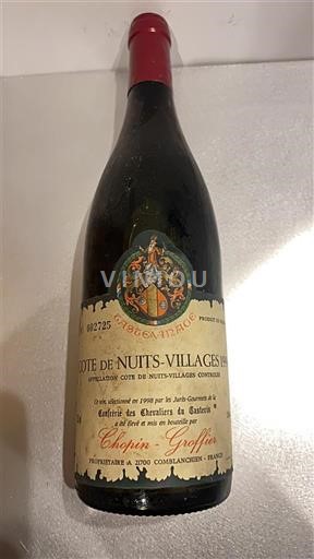 Burgundsko Côte de nuits villages Chopin-Groffier 1999